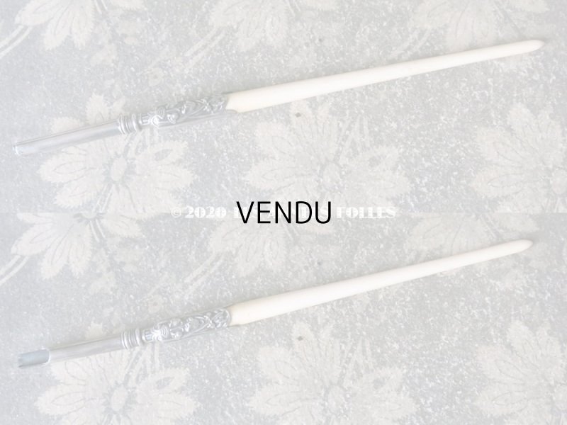 画像7: アンティーク シルバー製 レタリングセット 鈴蘭 ペン軸 & レターオープナー & シーリングスタンプ & ペーパーナイフ