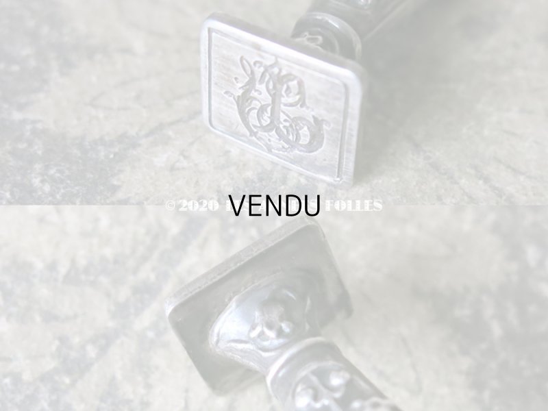 画像6: アンティーク シルバー製 レタリングセット 鈴蘭 ペン軸 & レターオープナー & シーリングスタンプ & ペーパーナイフ