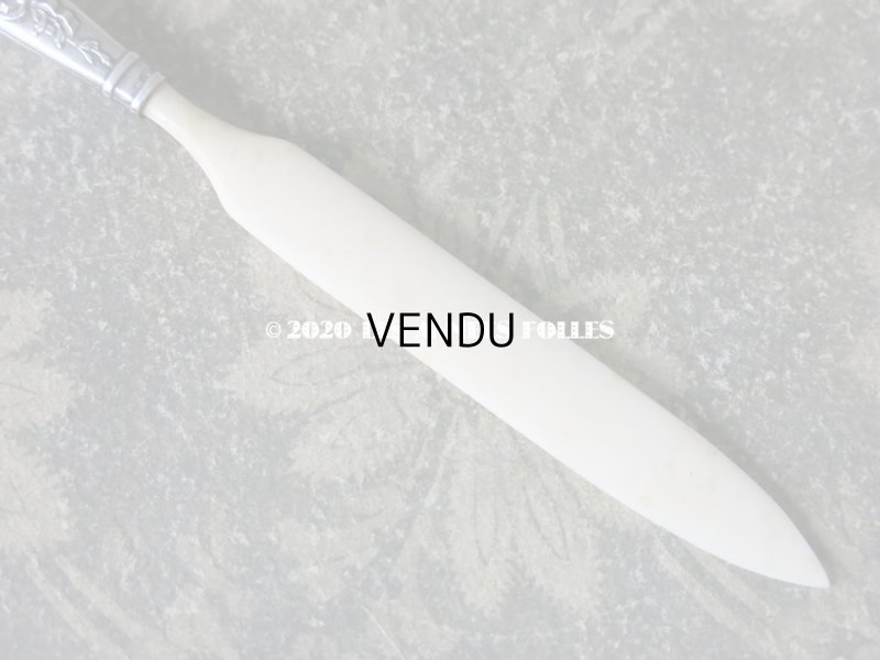 画像4: 1900年代 アンティーク シルバー製 薔薇＆リボンのガーランド ペーパーナイフ