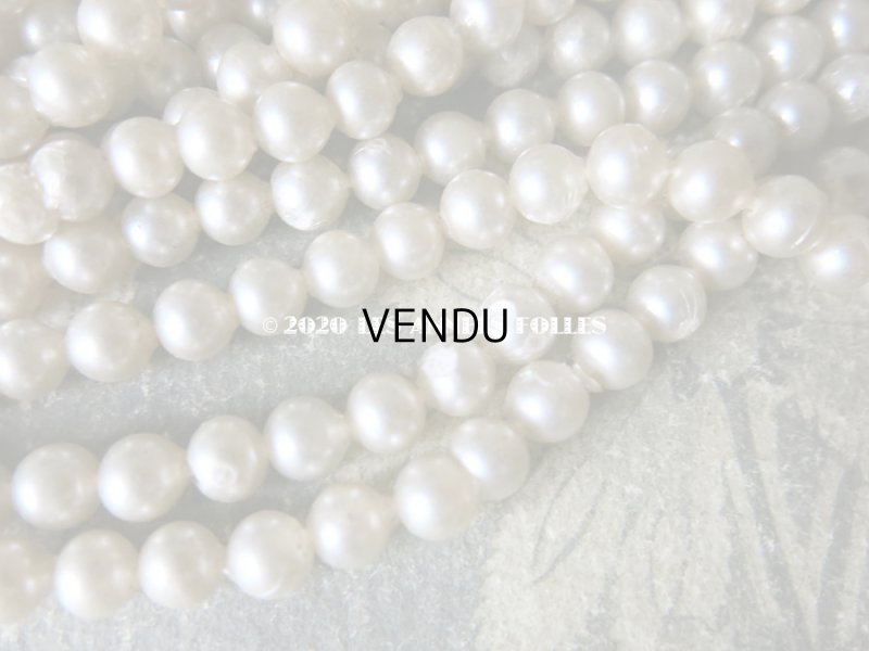 画像5: 1920年代 アンティーク 吹きガラス製 フェイクパール スフレビーズ 6mm 