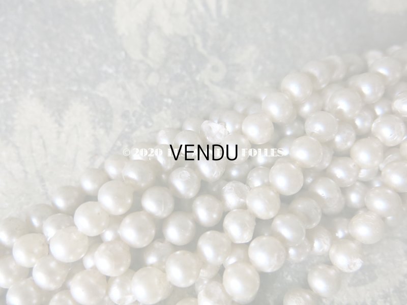 画像4: 1920年代 アンティーク 吹きガラス製 フェイクパール スフレビーズ 6mm 