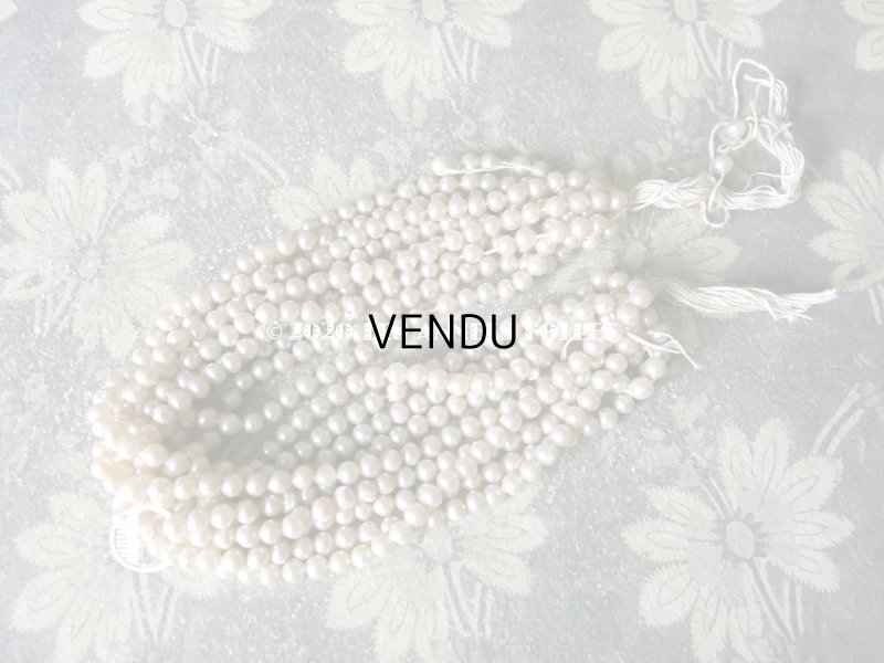 画像10: 1920年代 アンティーク 吹きガラス製 フェイクパール スフレビーズ 6mm 