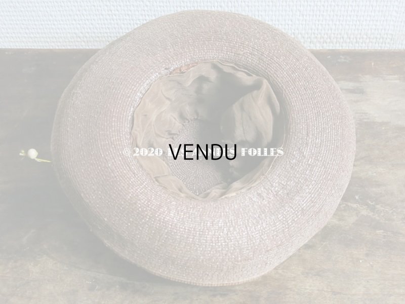 画像8: アンティーク 小さな女の子用 ワックスフラワー&リボン付 ストローハット 