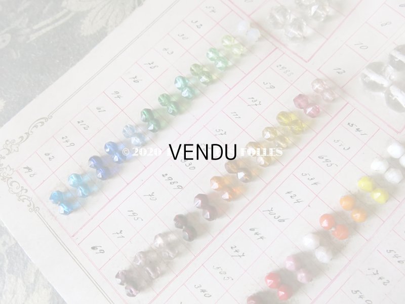 画像6: アンティーク  ロザリオ用ビーズのサンプラー ファセットカット入り ガラス製ビーズ