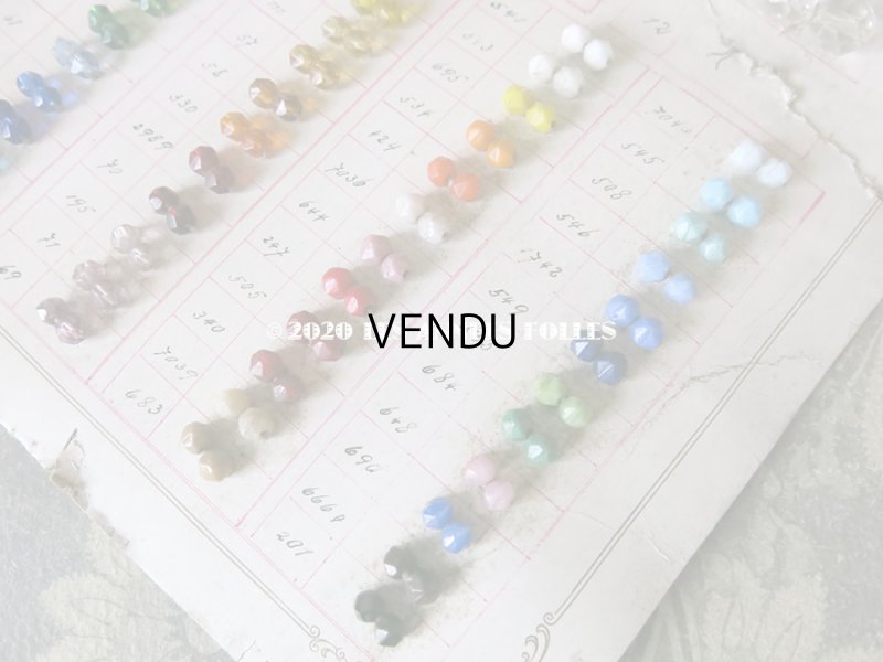 画像7: アンティーク  ロザリオ用ビーズのサンプラー ファセットカット入り ガラス製ビーズ