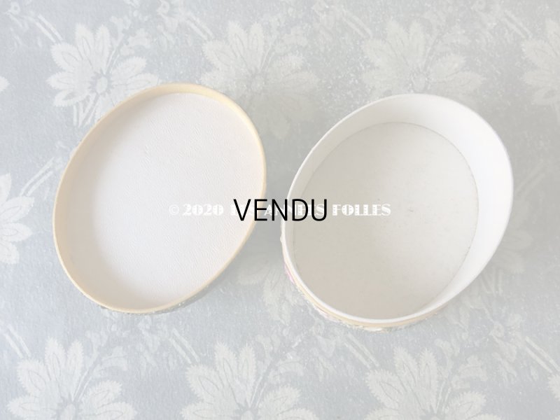 画像3: *蚤の市*アンティーク シルク製ロココトリム付 パウダーボックス