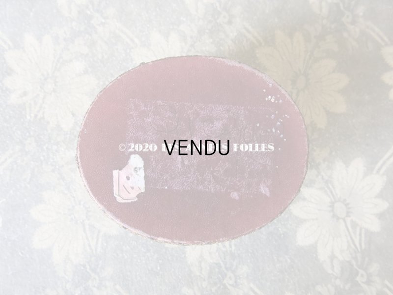 画像5: *蚤の市*アンティーク シルク製ロココトリム付 パウダーボックス