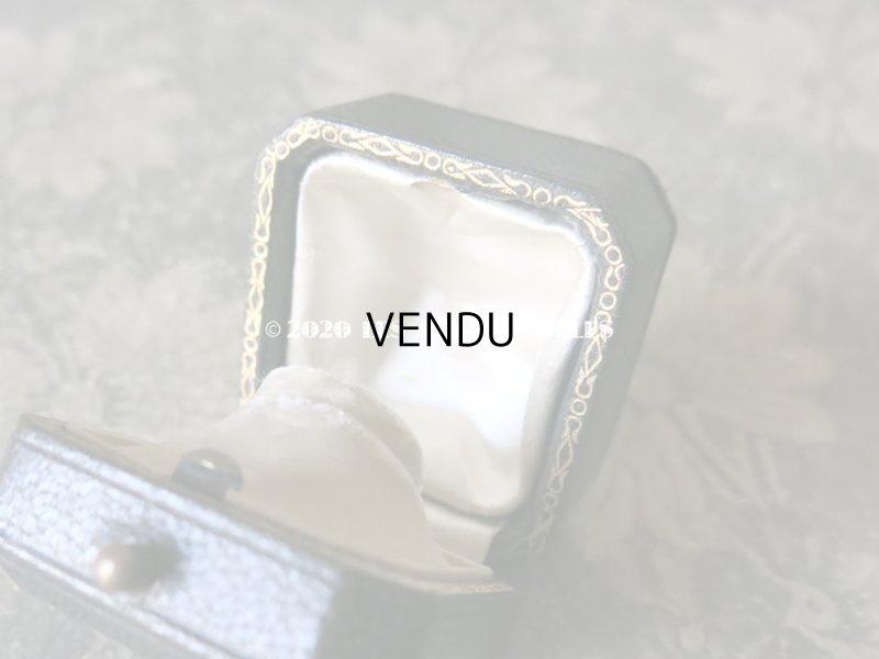 画像6: アンティーク 本革製 ジュエリーボックス 金彩入り ブルーグリーン リングボックス