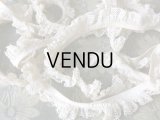 アンティーク オフホワイトのフリルレースのリボン