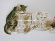 画像2: 1900年代 未使用 アンティークポストカード ミルクを飲む子猫達 (2)