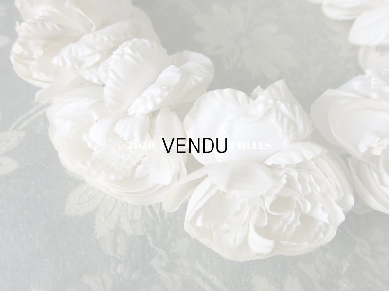 画像9: 19世紀末 アンティーク 薔薇の布花のヘッドリース ティアラ