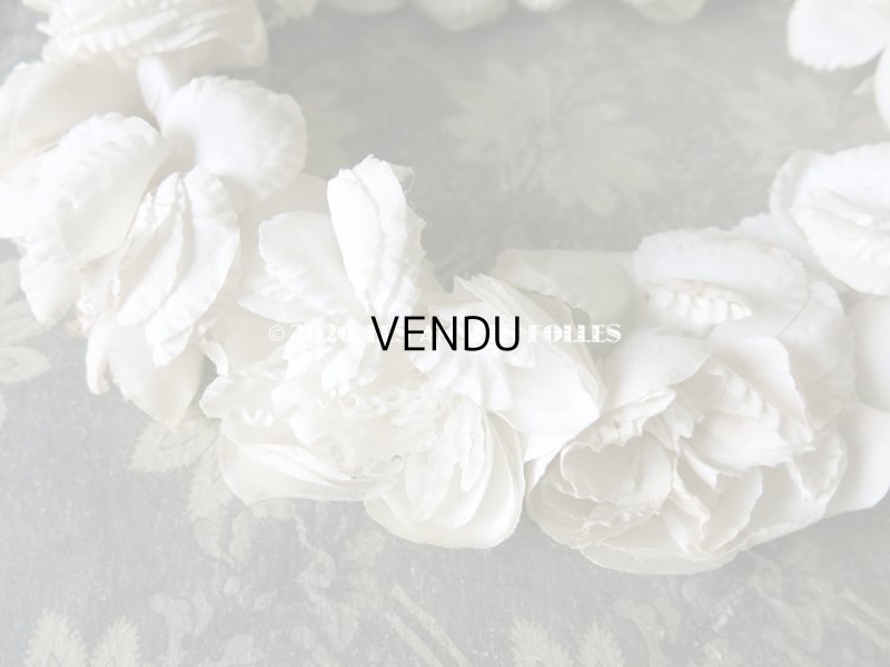 画像8: 19世紀末 アンティーク 薔薇の布花のヘッドリース ティアラ