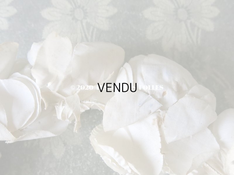 画像3: 19世紀末 アンティーク 薔薇の布花のヘッドリース ティアラ