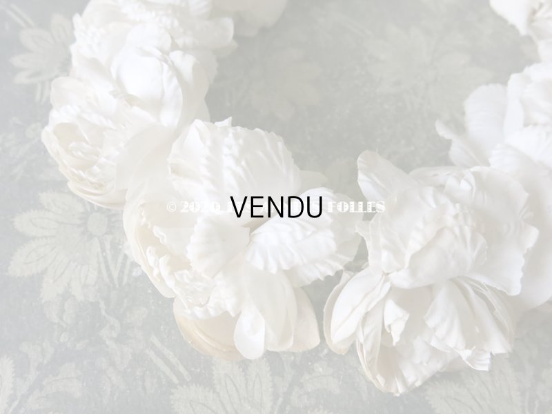 画像5: 19世紀末 アンティーク 薔薇の布花のヘッドリース ティアラ