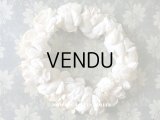 19世紀末 アンティーク 薔薇の布花のヘッドリース ティアラ
