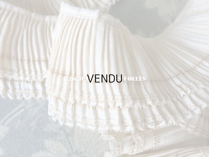 画像7: アンティーク 幅広  2段のプリーツ ドレスの裾