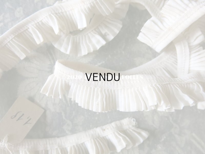 画像5: アンティーク オフホワイトのプリーツリボン