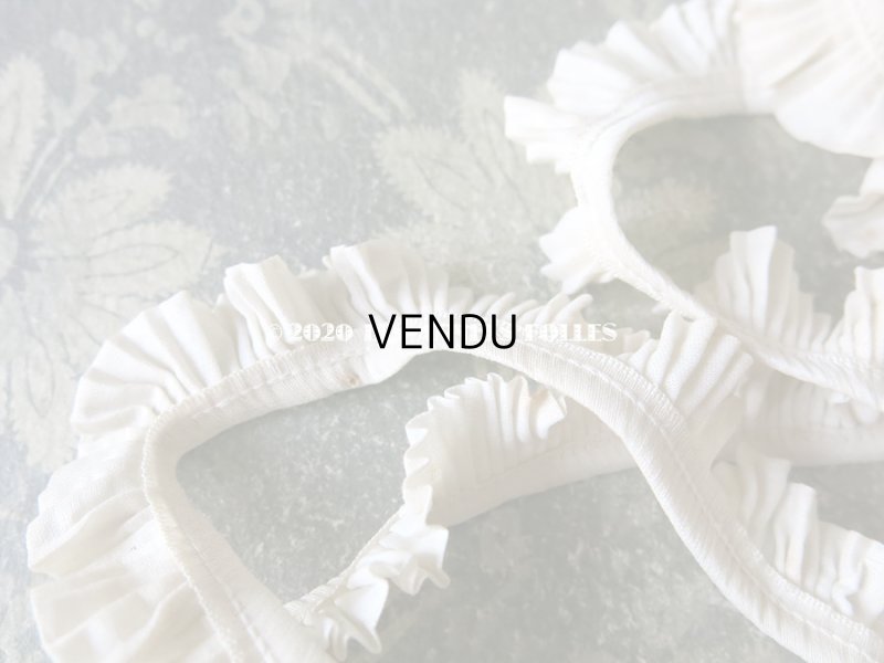 画像3: アンティーク オフホワイトのプリーツリボン