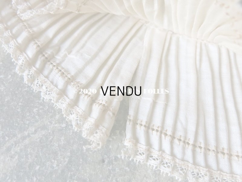 画像8: アンティーク 幅広  2段のプリーツ ドレスの裾