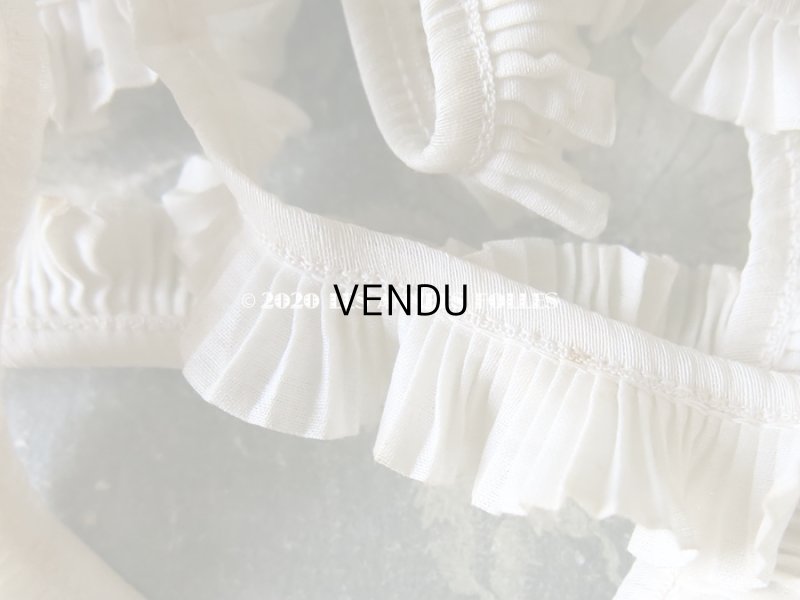 画像6: アンティーク オフホワイトのプリーツリボン