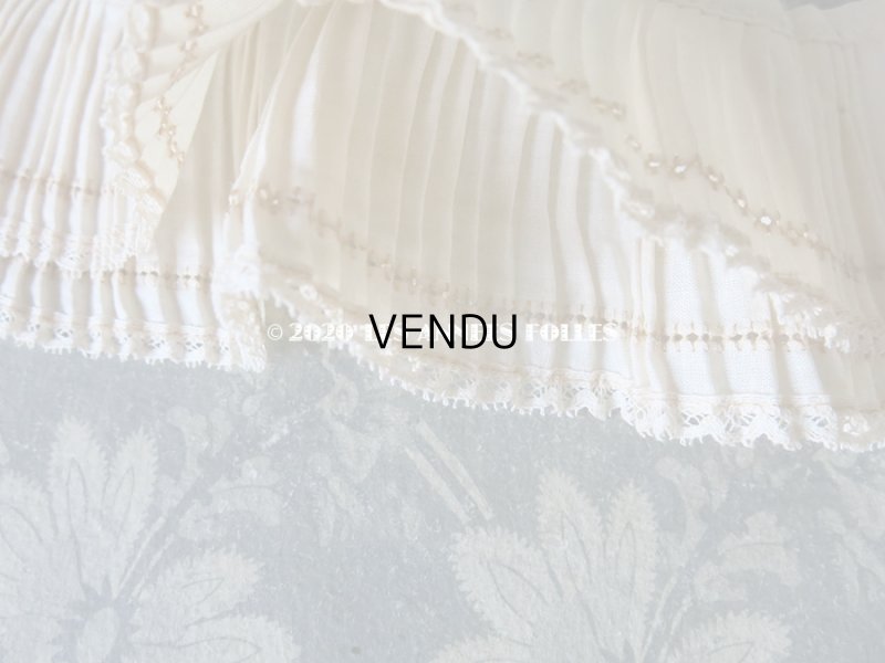 画像6: アンティーク 幅広  2段のプリーツ ドレスの裾