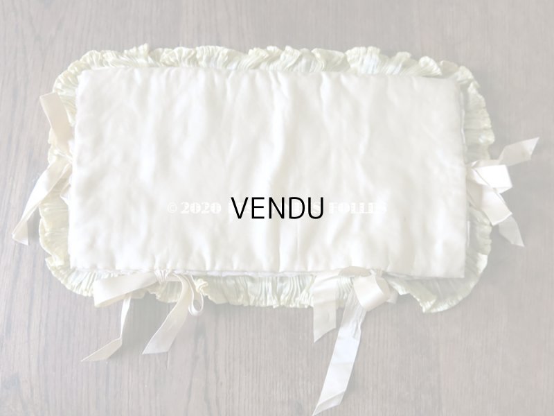 画像3: アンティーク シルクシフォンのフリル ハンキーケース　ポシェット レモン色