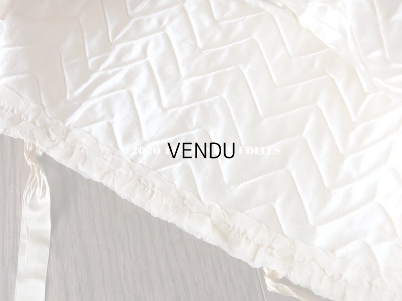 画像4: アンティーク シルクシフォンのフリル ハンキーケース　ポシェット レモン色