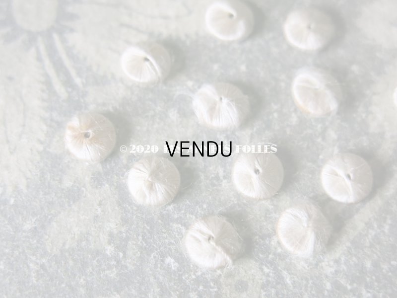 画像6: アンティーク ドール用 シルク製 くるみボタン 極小 7mm 9〜12ピースのセット オフホワイト