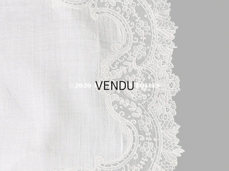 画像9: アンティーク ポワンドガーズ 結婚式のハンカチ 『ポワン・ド・ガーズ』