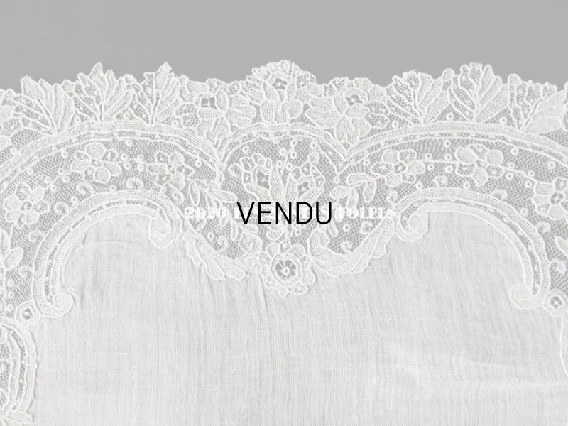 画像3: アンティーク ポワンドガーズ 結婚式のハンカチ 『ポワン・ド・ガーズ』