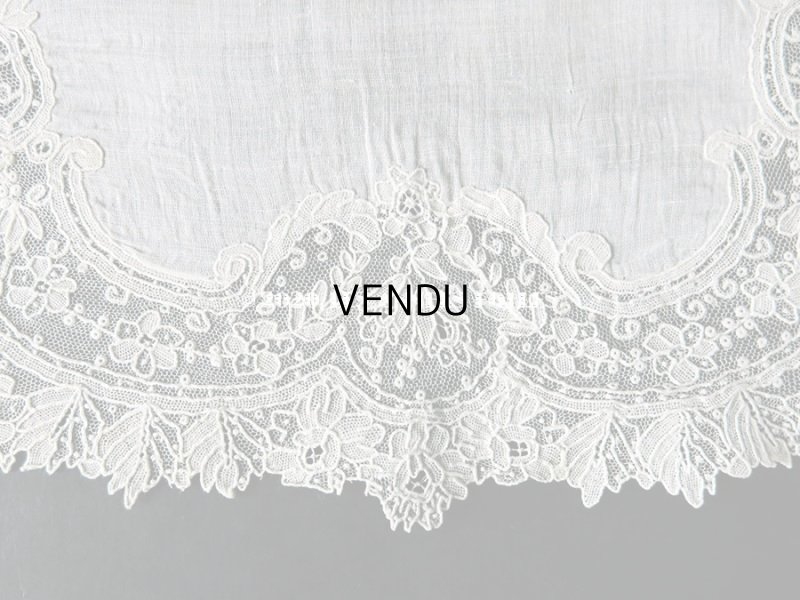 画像6: アンティーク ポワンドガーズ 結婚式のハンカチ 『ポワン・ド・ガーズ』