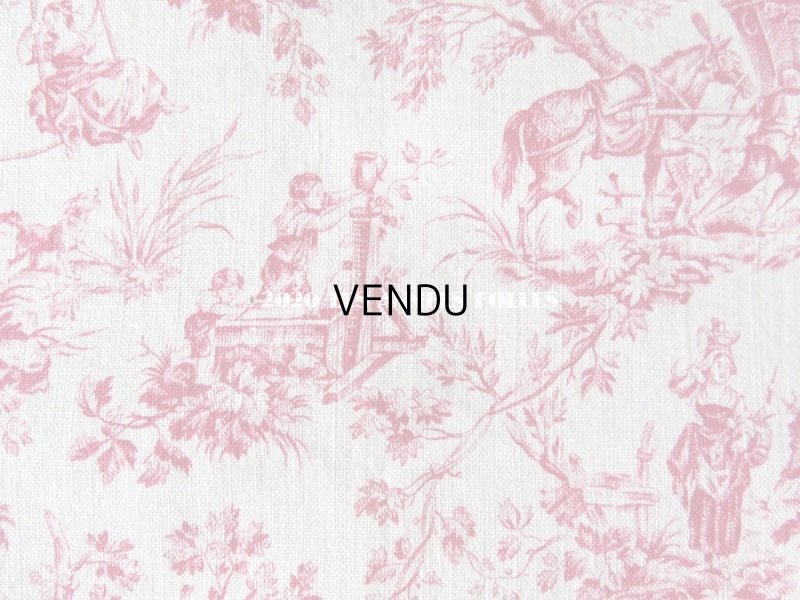 画像4: アンティーク 小さな絵柄 トワル・ド・ジュイ　コットン製ファブリック　