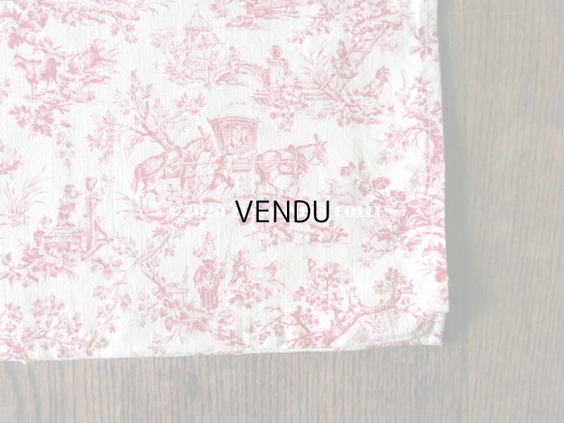 画像10: アンティーク 小さな絵柄 トワル・ド・ジュイ　コットン製ファブリック　