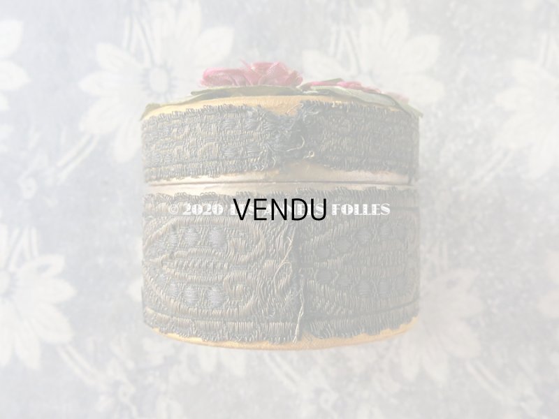 画像5: アンティーク　シルク製ロココモチーフ付 パウダーボックス 