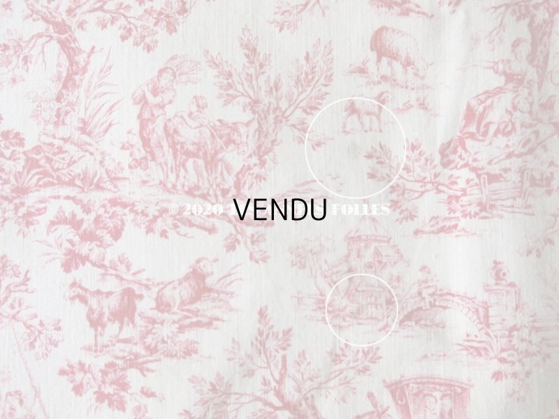 画像19: アンティーク 小さな絵柄 トワル・ド・ジュイ　コットン製ファブリック　