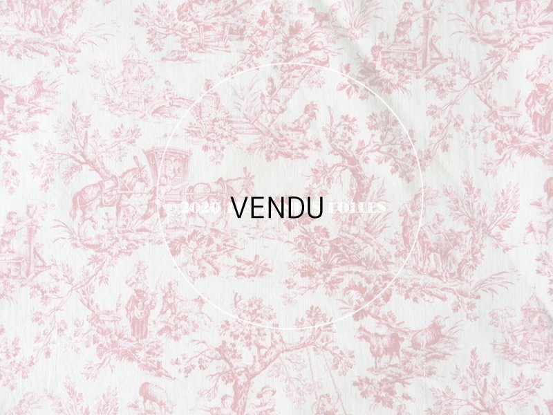 画像16: アンティーク 小さな絵柄 トワル・ド・ジュイ　コットン製ファブリック　