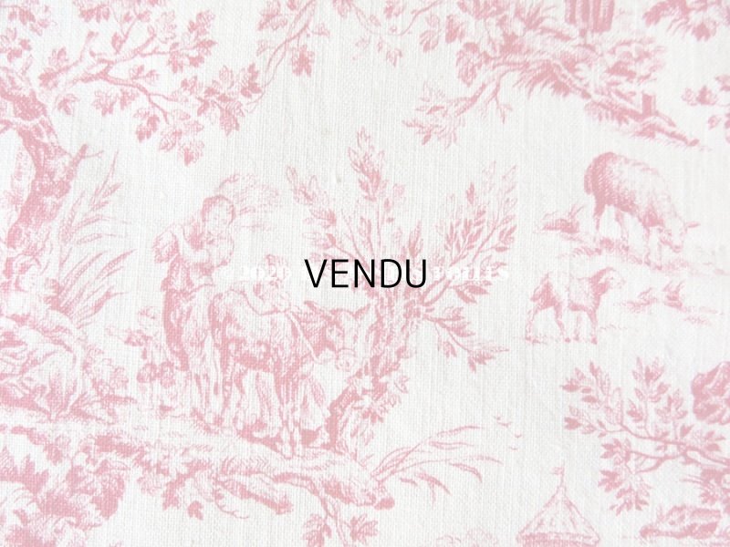 画像6: アンティーク 小さな絵柄 トワル・ド・ジュイ　コットン製ファブリック　