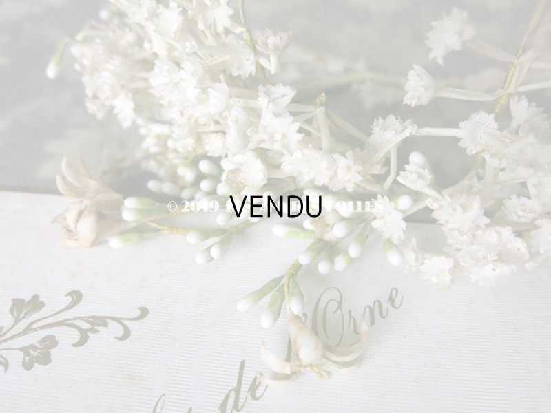 画像7: アンティーク 白い花&ワックスフラワーの花冠 ヘッドリース ウェディング 結婚式 ティアラ