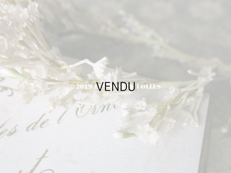 画像5: アンティーク 白い花&ワックスフラワーの花冠 ヘッドリース ウェディング 結婚式 ティアラ