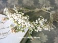 画像1: アンティーク 白い花＆ワックスフラワーの花冠 ヘッドリース ウェディング 結婚式 ティアラ (1)