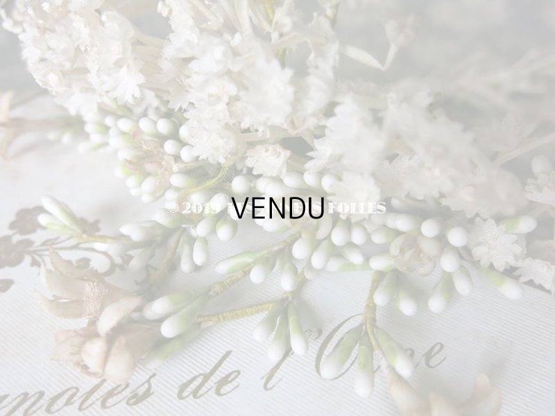 画像11: アンティーク 白い花&ワックスフラワーの花冠 ヘッドリース ウェディング 結婚式 ティアラ