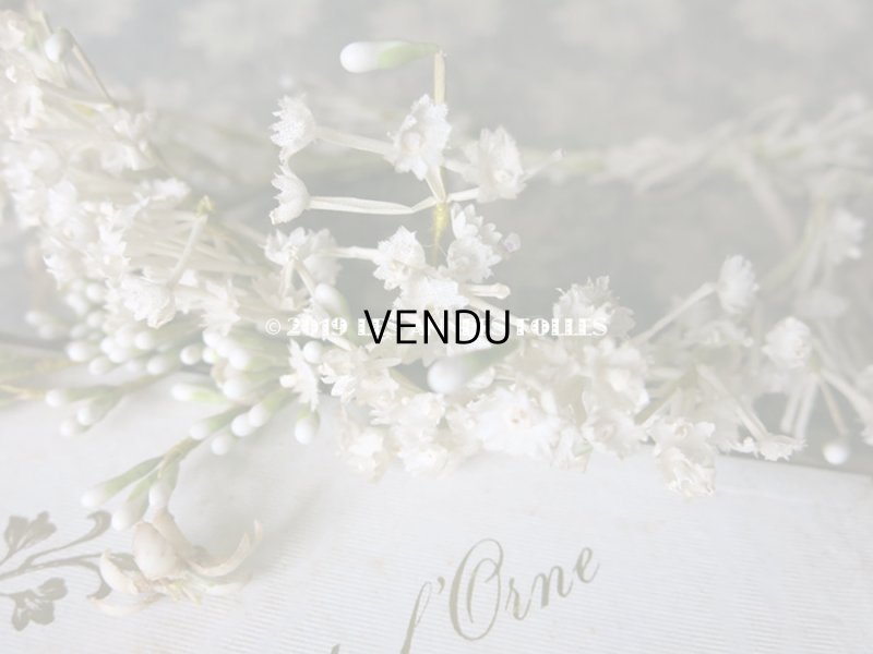 画像6: アンティーク 白い花&ワックスフラワーの花冠 ヘッドリース ウェディング 結婚式 ティアラ