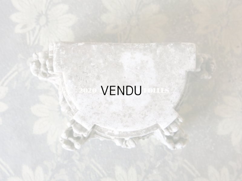 画像4: アンティーク 石膏の小さな台座 リボンのガーランド