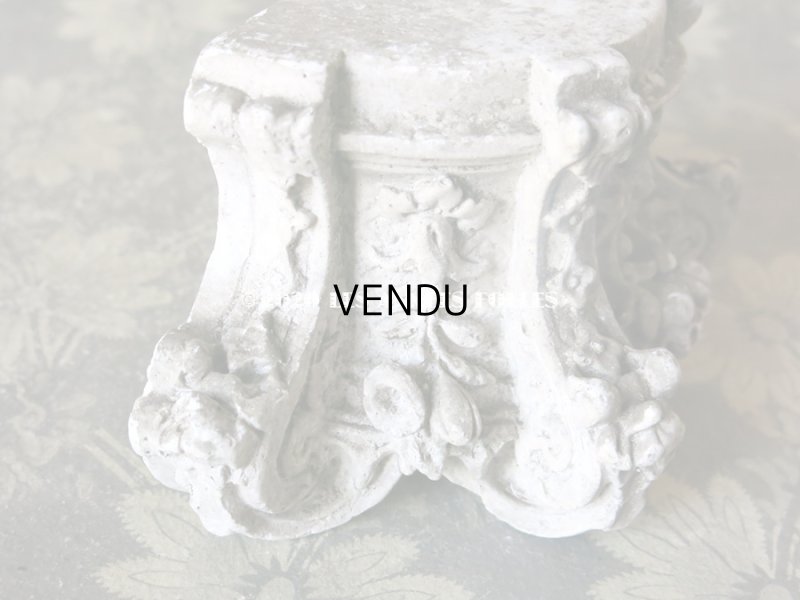 画像8: アンティーク 石膏の小さな台座 リボンのガーランド