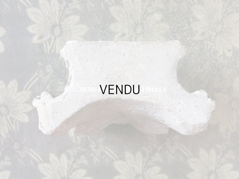 画像7: アンティーク 石膏の小さな台座 リボンのガーランド