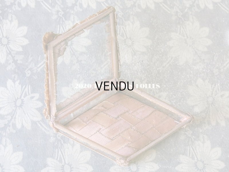 画像7: アンティーク リボンワークのジュエリーボックス スモーキーピンクオレンジ