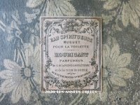 19世紀 アンティーク 鈴蘭のパフュームラベル EAU SPIRITUEUSE MUGUET POUR LA TOILETTE - HOUBIGANT PARIS -