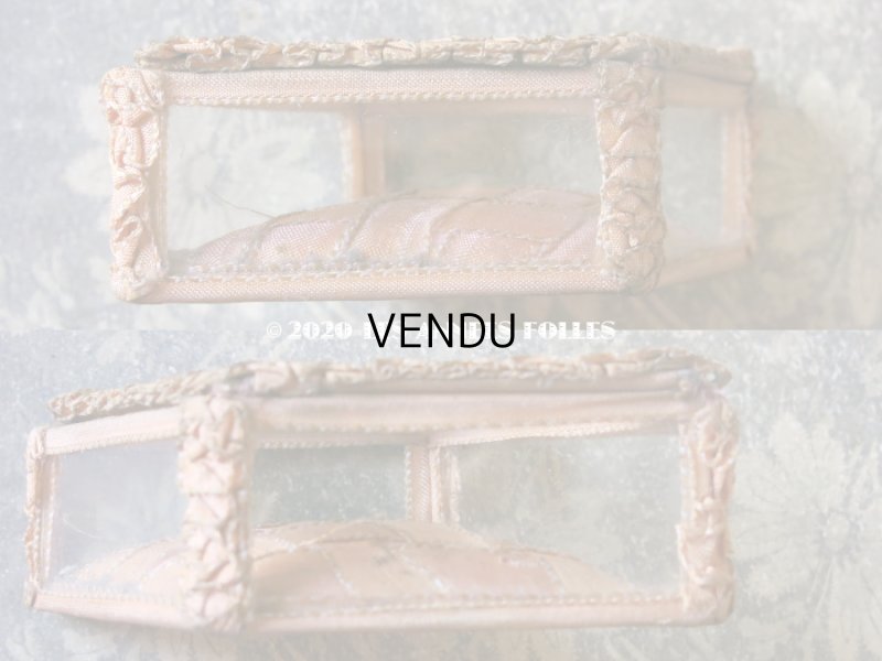 画像6: アンティーク リボンワークのジュエリーボックス スモーキーピンクオレンジ