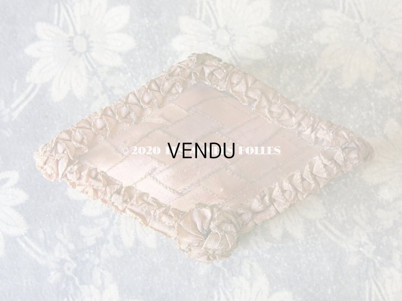 画像3: アンティーク リボンワークのジュエリーボックス スモーキーピンクオレンジ