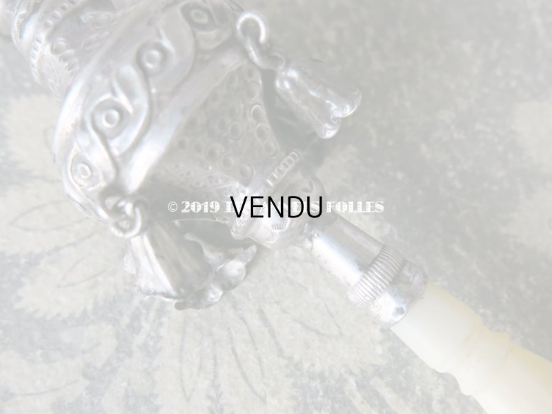 画像9: 19世紀 ナポレオン3世時代 アンティーク ラトル シルバー製 